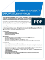 Python Programming and Data Exploration in Python (PPDEP)