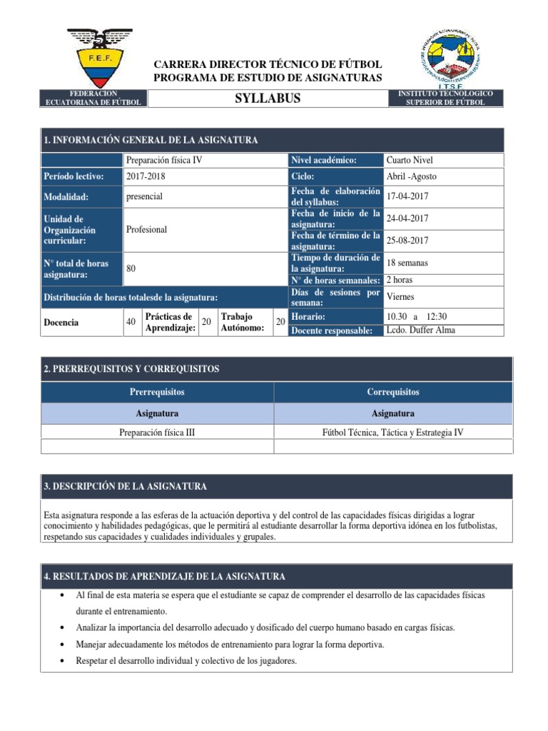 Carrera Director Técnico de Fútbol | PDF | Evaluación | Prueba (evaluación)