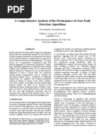 A Comprehensive Analysis of The Performance of Gear Fault Detection Algorithms