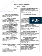 Physics Target Paper 2021 For Class X: ST ND RD