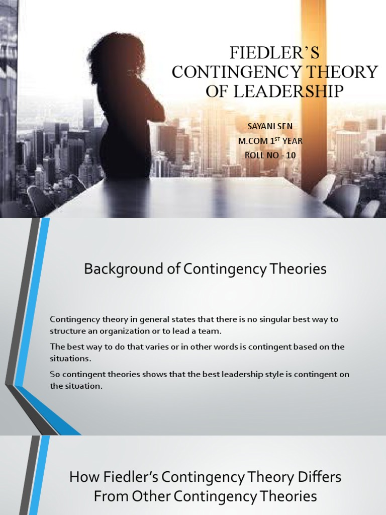 Fiedler's Contingency Leadership Model | PDF | Leadership | Systems ...
