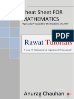 Cheat Sheet FOR Mathematics: Rawat