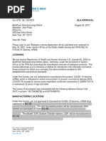 August 23, 2021 FDA Approval Letter - Comirnaty