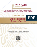 Luis Fernando Perez Garcia: Comunicación Efectiva en El Trabajo