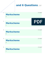Chapter 5 and 6 Questions: Markscheme