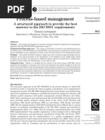 Process-Based Management: A Structured Approach To Provide The Best Answers To The ISO 9001 Requirements