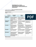 Rúbrica Para Evaluar Los Informes Escritos Teorías Pedagógicas Tecnologia Informe