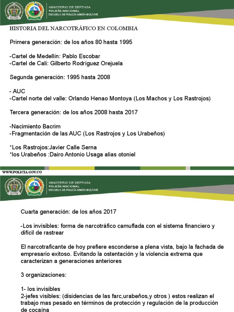 Evolución del Narcotráfico en Colombia | PDF