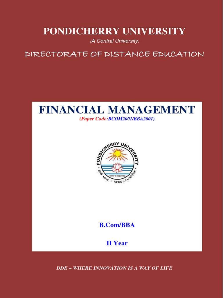 Financial Management Pdf Business Investing