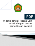 9.jenis Tindak Pidana Lain Terkait Dengan Korupsi