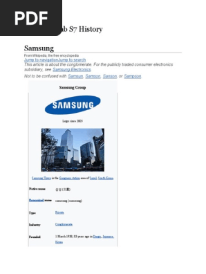 Samsung Tab S7 History