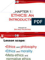 Ethics: An: Sir Anz Tolentino