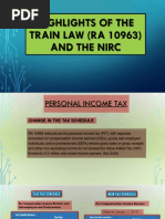 (G1) Highlights of The Train Law Ra 10963 and NIRC