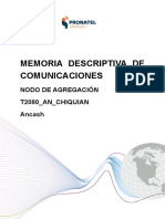 1.17. Memoria Descriptiva de Comunicaciones NODO AGREGACIÓN