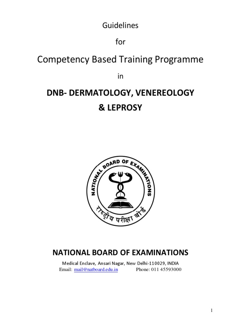 DNB Training in Dermatology & Leprosy | PDF | Dermatitis | Medical ...
