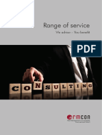 Range of Service: We Advise - You Benefit
