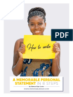 How To Write: A Memorable Personal Statement