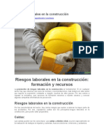 Riesgos Laborales en La Construcción