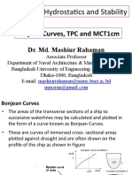 Bonjean Curves, TPC and MCT1cm: NAME 117: Hydrosta) Cs and Stability