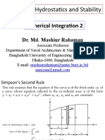 Numerical Integra/on 2: NAME 117: Hydrosta) Cs and Stability