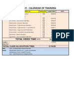 Pressure Points 101 Class Calendar