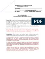 Estudo Dirigido - Processo Saúde-Doença