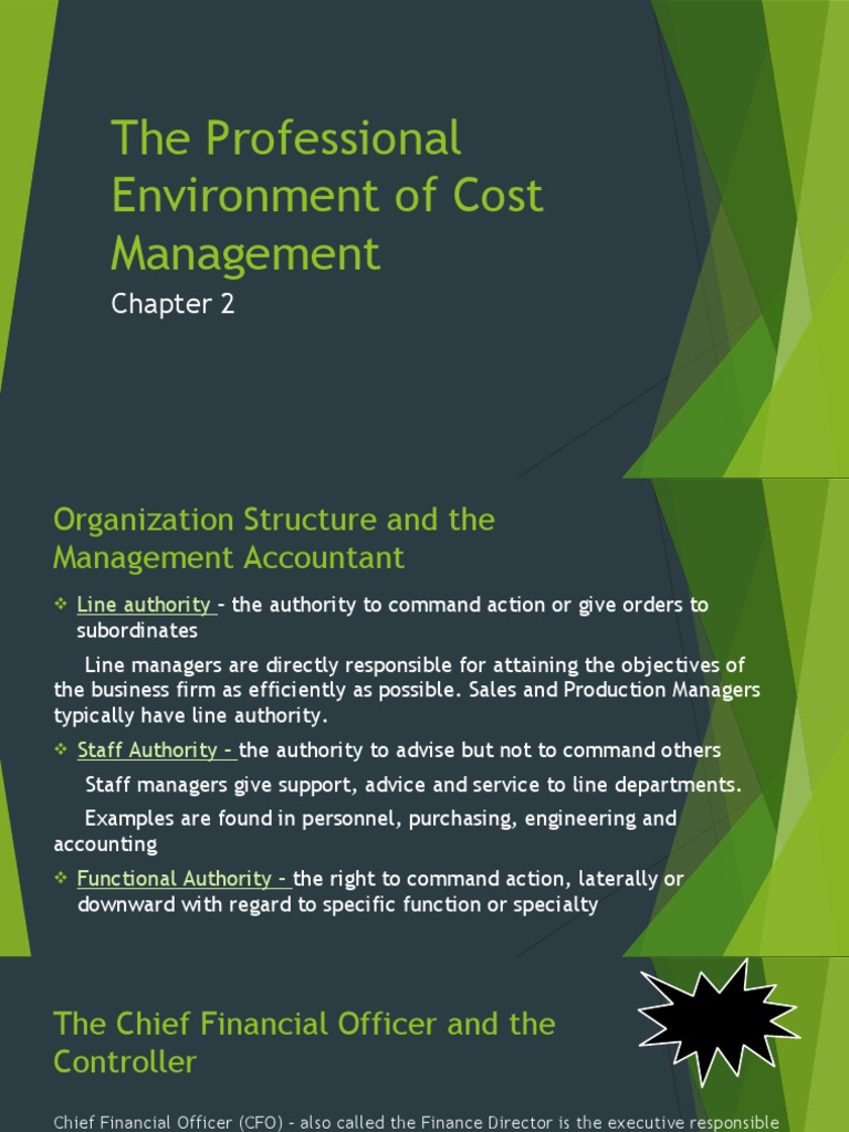 Cost Management and Accountant Roles | PDF | Chief Financial Officer ...