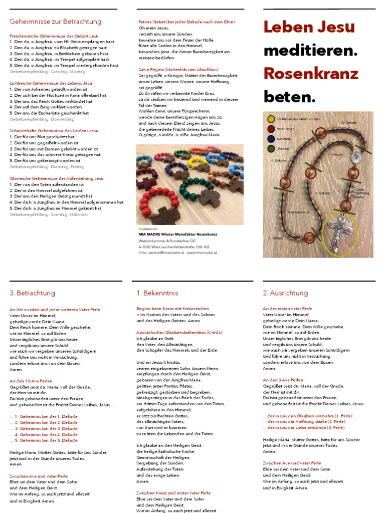 Rosenkranz Beten Anleitung Folder 3