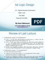 07 DLD Lec 07 Signed Number Arithmatics Dated 28 Oct 2020 Lecture Slides