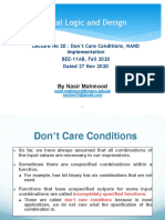 20 DLD Lec 20 Dont Care, NAND Implementation Dated 27 Nov 2020 Lecture Slides