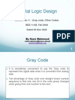 11 DLD Lec 11 Gray Code Dated 06 Nov 2020 Lecture Slides