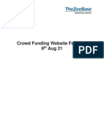 Crowd Funding Website Features