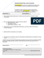 School District Template Religious Accommodation Request Form COVID Vaccine Requirement 