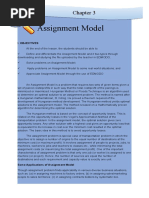 Assignment Model: I. Objectives