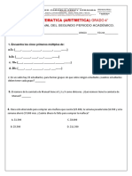 Evaluacion Final Matematicas 4°