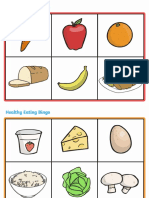 Healthy Eating Food Bingo