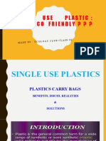 Single Use Plastic: Is It Eco Friendly ? ? ?
