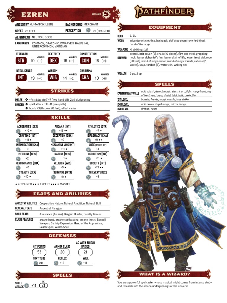 Ezren - Level 5 | PDF | Magician (Fantasy)