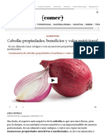Cebolla_ Propiedades, Beneficios y Valor Nutricional Artículo