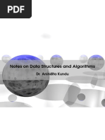 Notes On Data Structures and Algorithms: Dr. Anindita Kundu