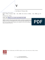 Co-Operating Continuities in The Music of Thomas Adès Author(s) : John Roeder Source: Music Analysis, Mar. - Jul., 2006, Vol. 25, No. 1/2 (Mar. - Jul., 2006), Pp. 121-154 Published By: Wiley