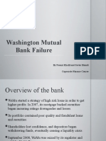 Washington Mutual Bank Failure: by Faouzi Khalil and Javier Biondi Coprorate Finance Course
