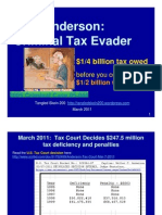 Walt Anderson - Criminal Tax Evader March 2011
