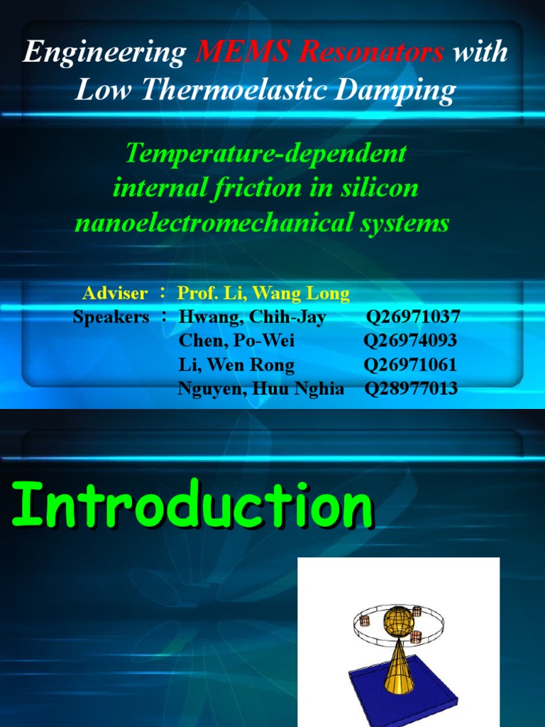 Engineering With Low Thermoelastic Damping: MEMS Resonators | PDF ...