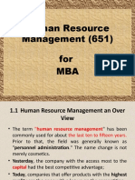 Human Resource Management (651) For MBA