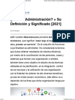 ¿Qué Es Administración Su Definición y Significado (2021)