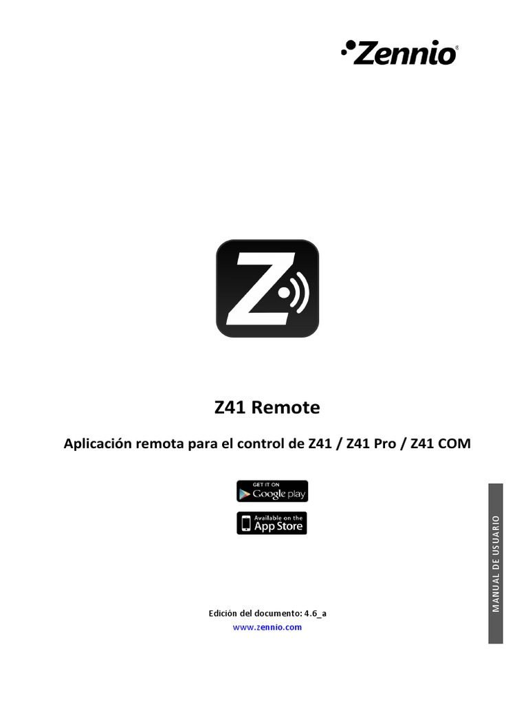 Guía de Usuario Z41 Remote: Control iOS/Android | PDF | Aplicación ...