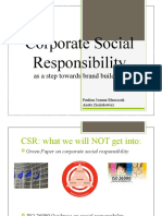 CSR as a Step Towards Brand Building