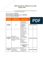 CRONOGRAMA Evaluación y Mejora de Un SGC Agosto 2021