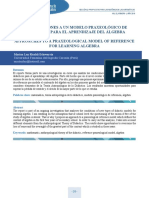 Modelo praxeológico para el aprendizaje del álgebra